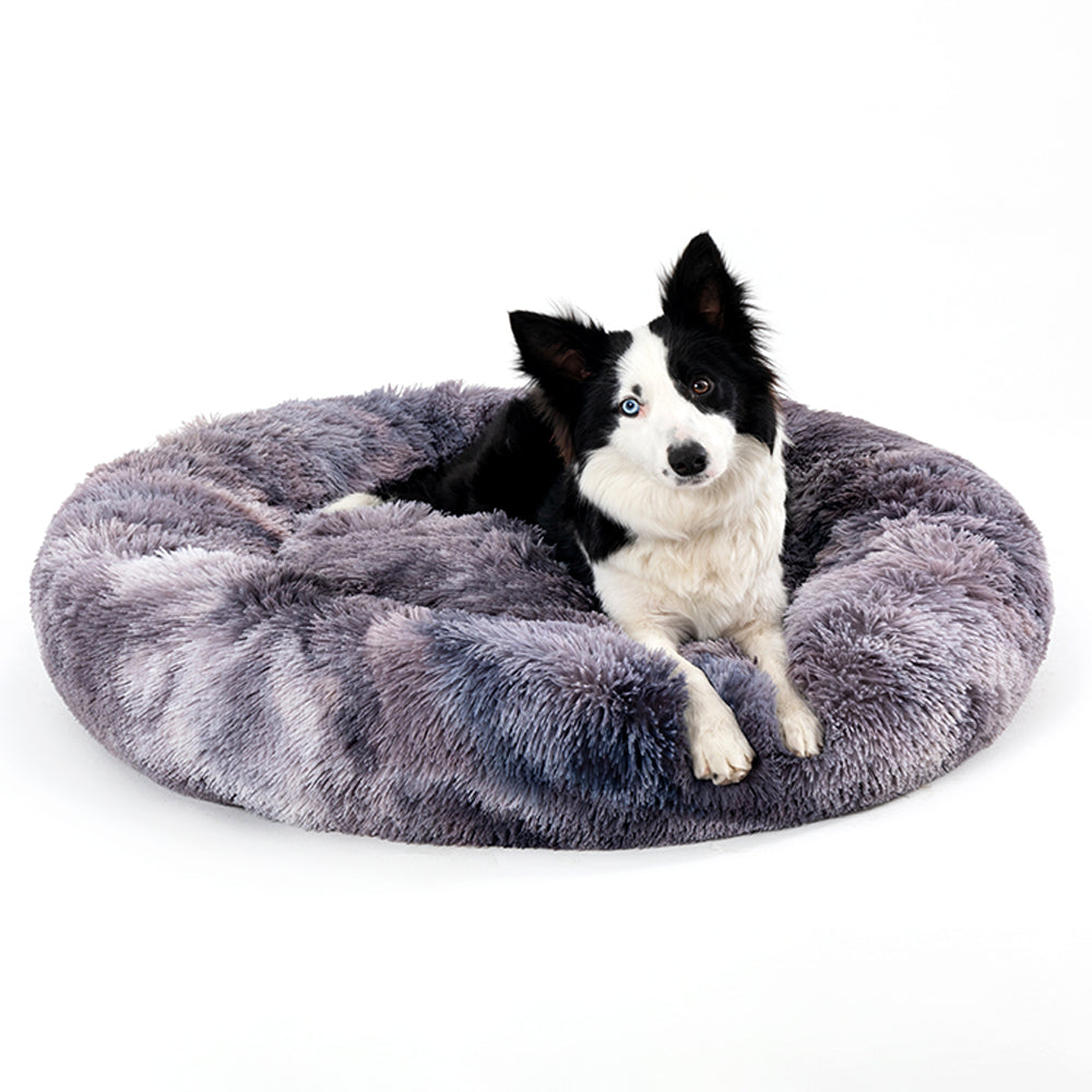 Fluffy Calming Donut Dog Bed
