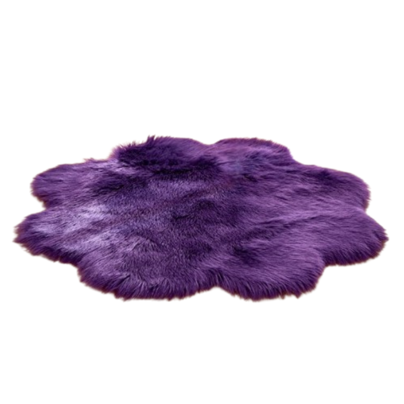 Floral Faux Sheepskin Rug