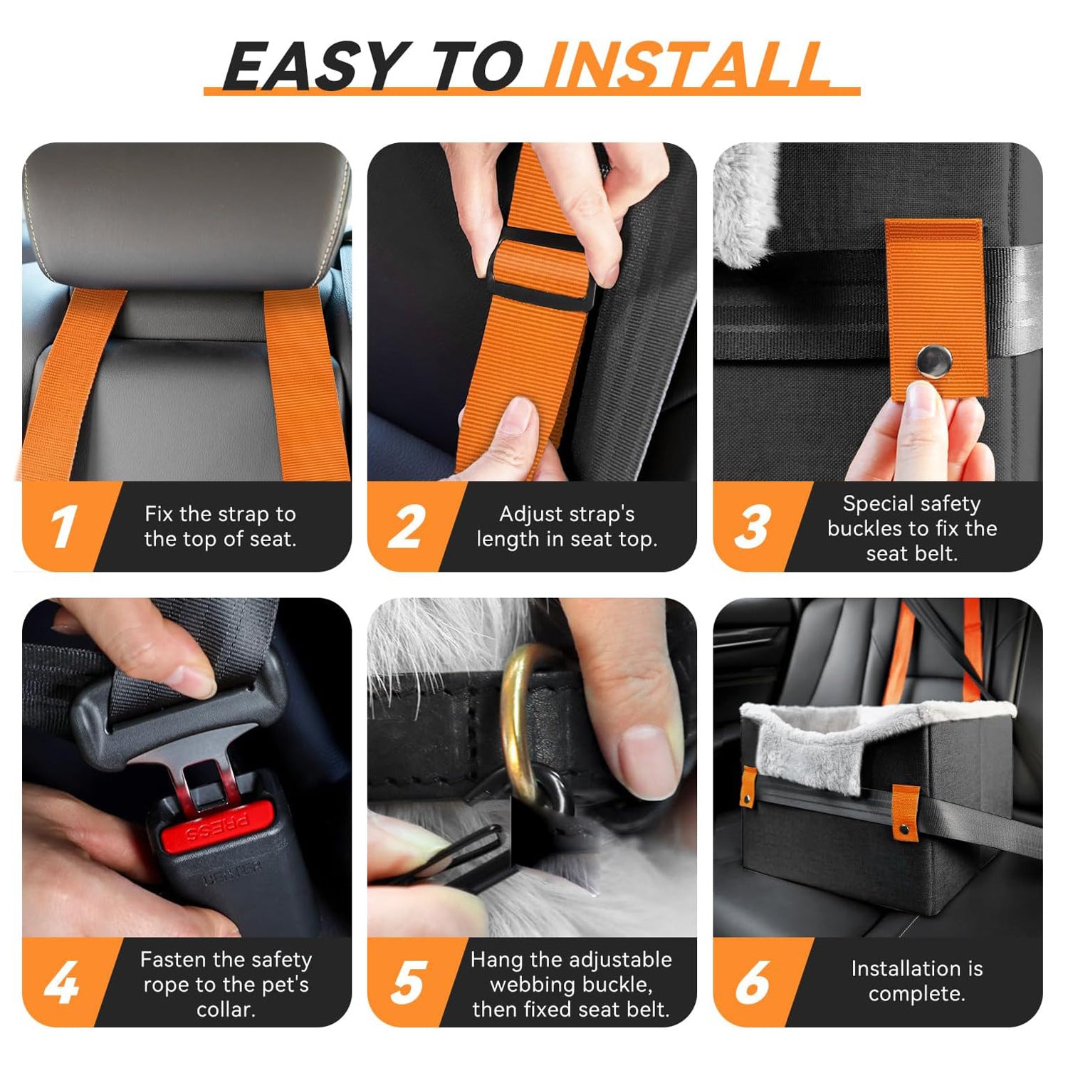 Portable Dog Car Seat Booster